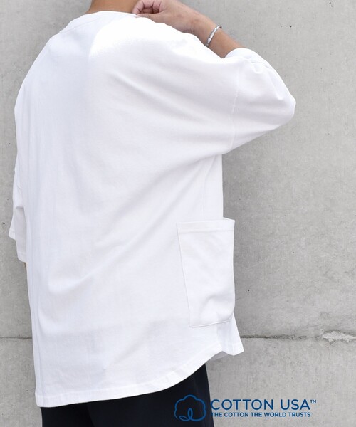 「SHIPS any」 半袖Tシャツ MEDIUM ホワイト メンズ_画像7