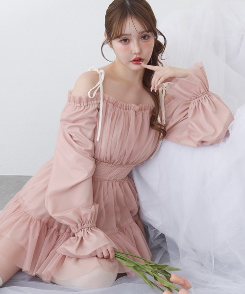 one after another NICE CLAUP ワンピース ティアードミニワンピース