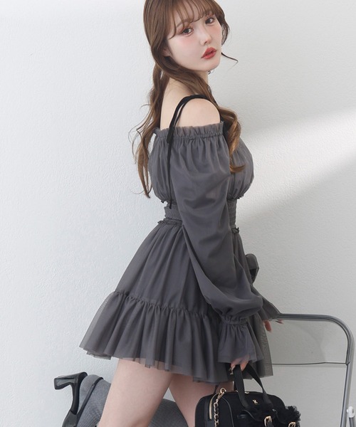 one after another NICE CLAUP ワンピース ティアードミニワンピース