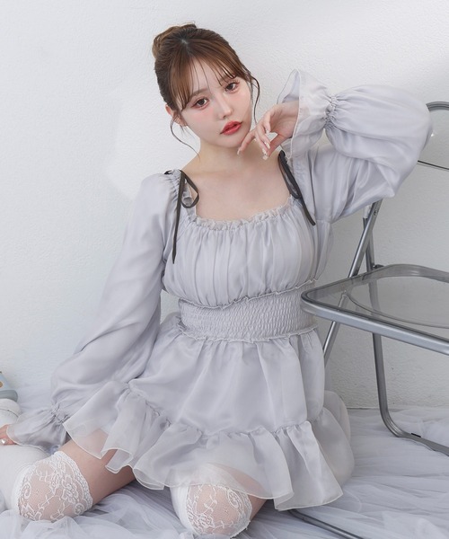 one after another NICE CLAUP ワンピース ティアードミニワンピース