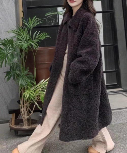 「cammie」 ステンカラーコート M オフホワイト レディース_画像2