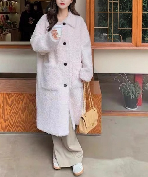 「cammie」 ステンカラーコート M オフホワイト レディース_画像5