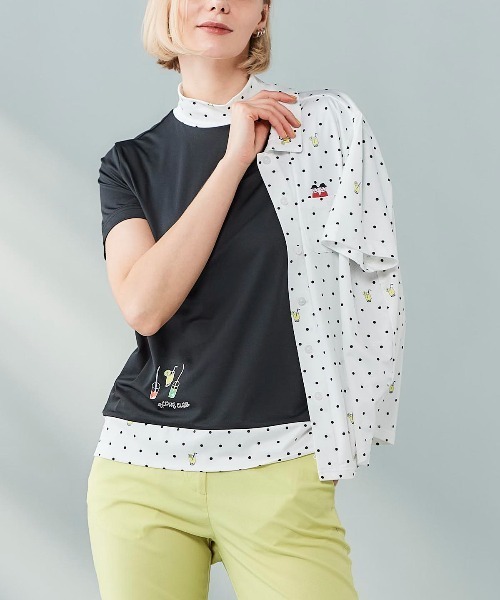 Picone CLUB（ピッコーネクラブ） tシャツ 半袖 速乾 ドリンクドット柄