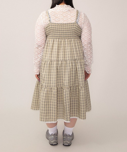 【美品】25SS ne Quittez pas キャミワンピース チェック柄 PUNYUS（プニュズ） ワンピース チェック柄キャミワンピース