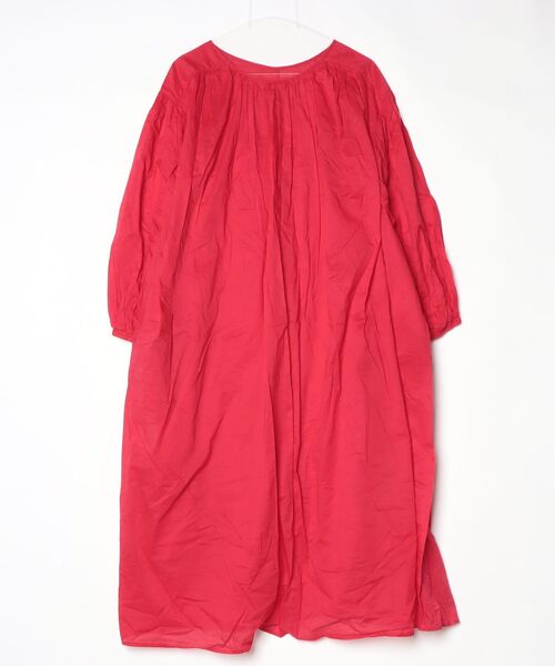 「Audrey and John Wad by 金子三記」 長袖ワンピース FREE レッド レディース_画像2