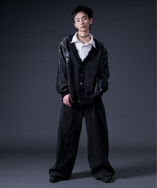 「Ellno Loset」 デニムパンツ X-SMALL ブラック メンズ_画像7