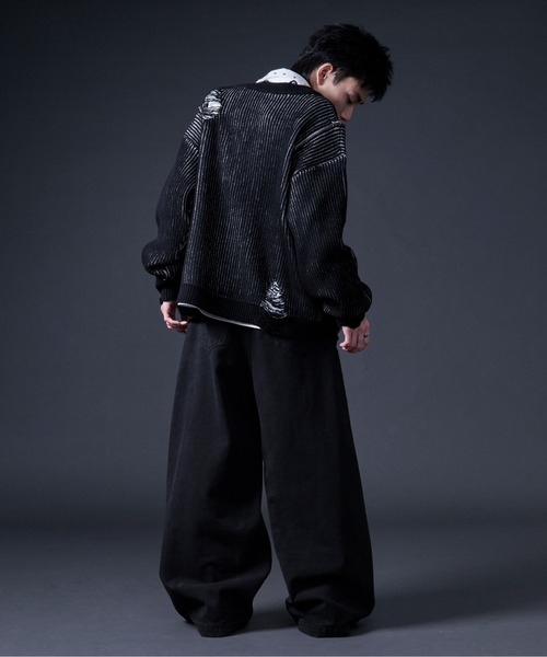 「Ellno Loset」 デニムパンツ X-SMALL ブラック メンズ_画像8