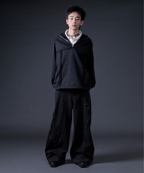 「Ellno Loset」 デニムパンツ X-SMALL ブラック メンズ_画像9