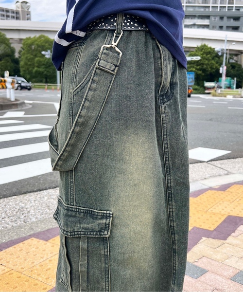 「sedacle girl」 デニムスカート MEDIUM インディゴブルー レディース_画像6