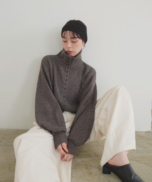 「LIAN」 ニットカーディガン FREE ブラウン レディース_画像4