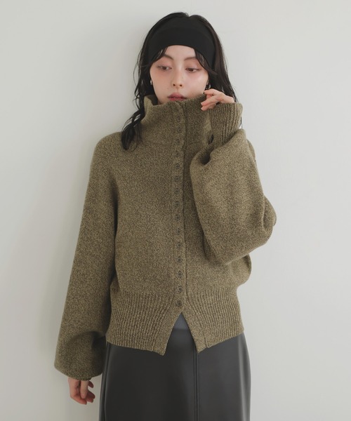 「LIAN」 ニットカーディガン FREE ブラウン レディース_画像9