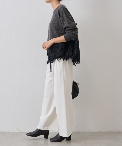 「BEARDSLEY」 パンツ 1 ホワイト レディース_画像4