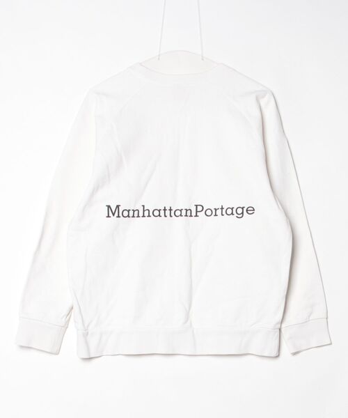 「Manhattan Portage」 スウェットカットソー S ホワイト メンズ_画像2