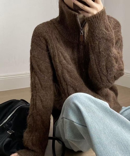 「meJane」 ニットカーディガン FREE ライトベージュ レディース_画像8