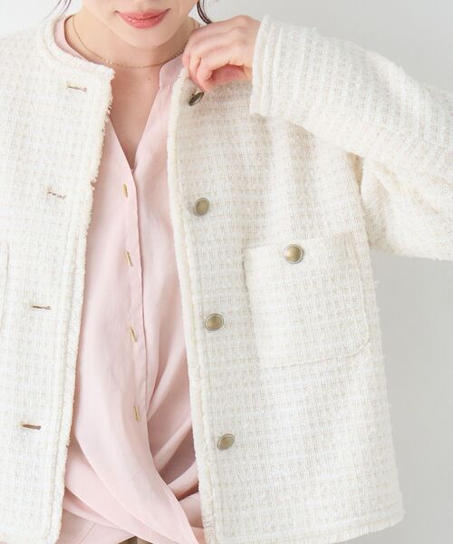 le.coeur blanc レディースノーカラージャケット（サイズ（S/M/L）：M