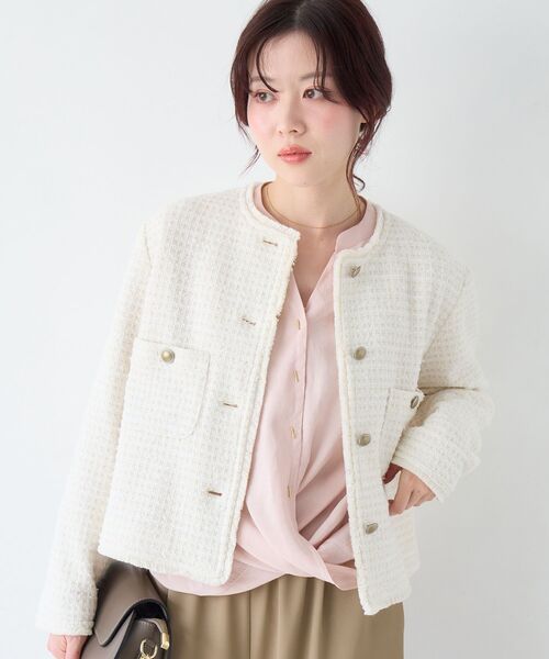 ジャケット・アウター Blanc le.coeur blanc（ルクールブラン） ジャケット ノーカラージャケット