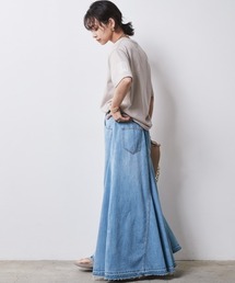 「CHIC STYLE」 ロングスカート L ブルー レディースの画像4