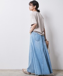 「CHIC STYLE」 ロングスカート L ブルー レディースの画像5