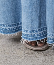 「CHIC STYLE」 ロングスカート L ブルー レディースの画像7