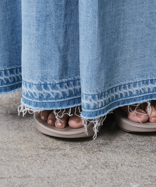 「CHIC STYLE」 ロングスカート L ブルー レディースの画像8