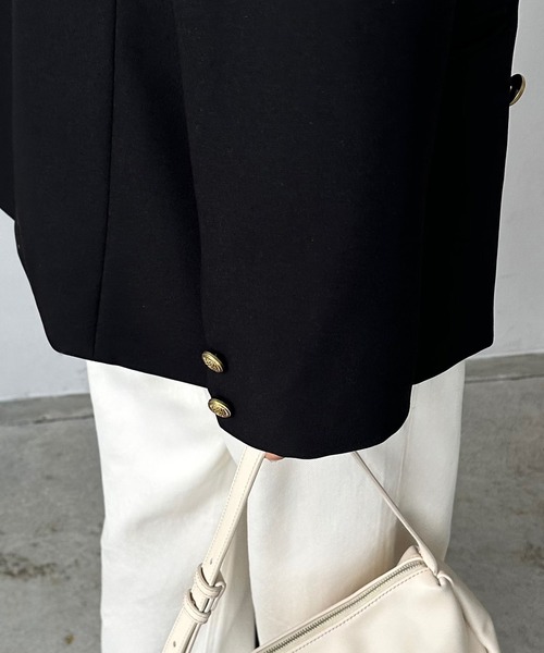 「callautia」 テーラードジャケット MEDIUM ブラック レディース_画像7