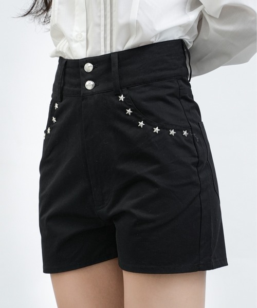 パンツ coyseio stud shorts black 0 FCMM パンツ 「日本限定」STUD SHORT PANTS / スタッズショートパンツ