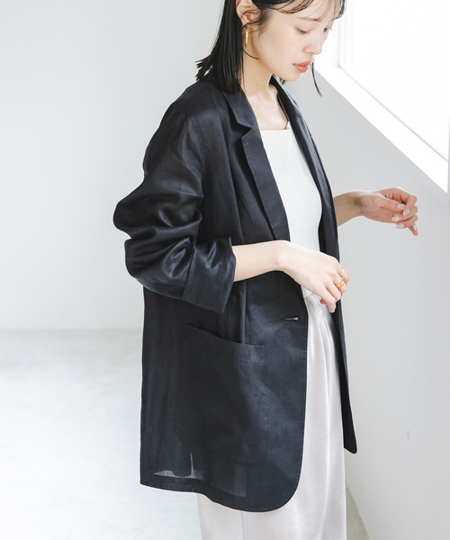 「NOBLE」 ジャケット 36 サックスブルー レディース