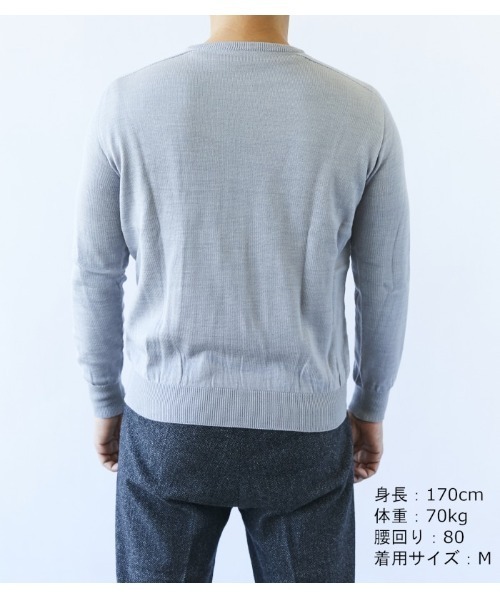 「CROSSPLUS ONLINE」 長袖ニット L ネイビー メンズ_画像8