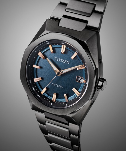 【稼働】 CITIZEN アテッサ エコドライブ 腕時計 メンズ ブラック文字盤 ATTESA（CITIZEN） 腕時計 ATTESA アテッサ 光発電エコ・ドライブ電波