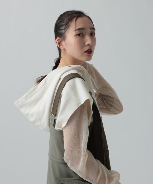 LEPSIM（レプシィム） tシャツ 裏毛フーディーノースリーブ 639418