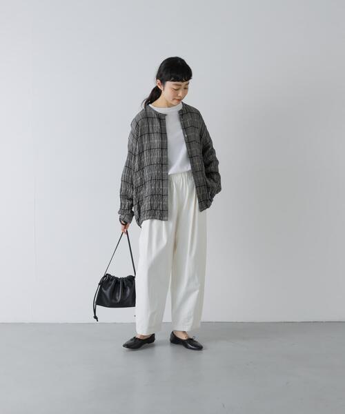 かぐれ(カグレ) チェックシャツ カーディガン レディース トップス かぐれ ブラウス シャツ リネンレーヨンチェックシャツカーディガン