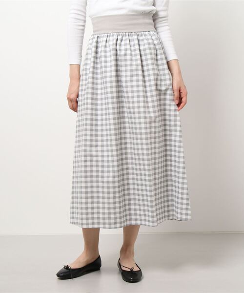 「To b. by agnes b.」 フレアスカート 38 レッド レディース_画像3