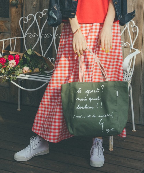 「To b. by agnes b.」 フレアスカート 38 レッド レディース_画像5