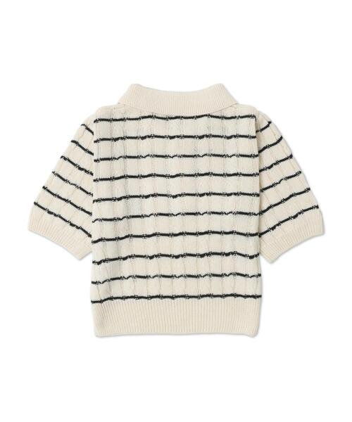 「U.S. POLO ASSN.」 半袖ニット FREE アイボリー レディース_画像2