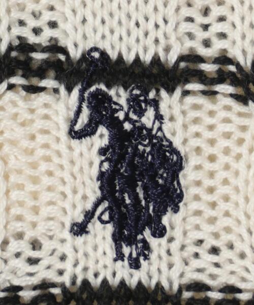 「U.S. POLO ASSN.」 半袖ニット FREE アイボリー レディース_画像8