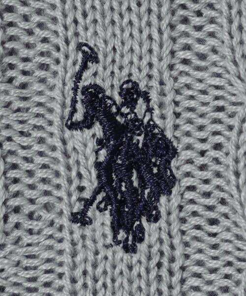 「U.S. POLO ASSN.」 半袖ニット FREE アイボリー レディース_画像9