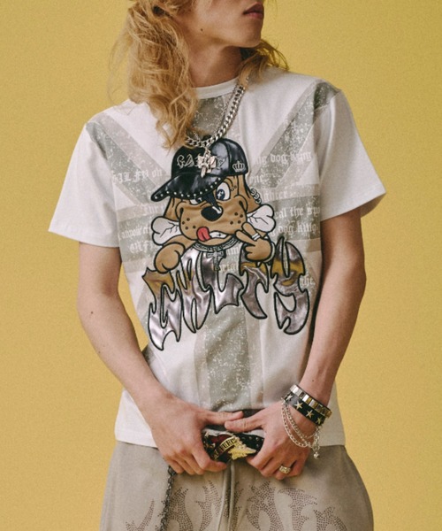 【ガルフィー】GALFY 半袖Tシャツ ガルボロ 刺繍ロゴ ストリート 男女兼用 GALFY（ガルフィー） tシャツ 「GALFY」UKギャル男TEE / 「ガルフィー