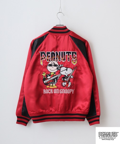 「PEANUTS」 スカジャン M ネイビー メンズ_画像5