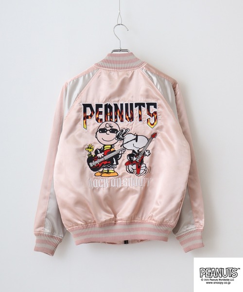 「PEANUTS」 スカジャン M ネイビー メンズ_画像7