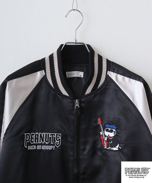 「PEANUTS」 スカジャン M ネイビー メンズ_画像9