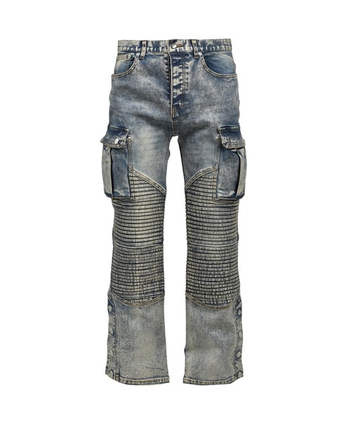 カーゴパンツ COATING SLIM BIKER CARGO PANTS メンズ レディースの画像