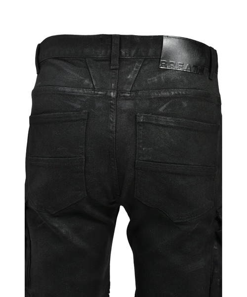 カーゴパンツ COATING SLIM BIKER CARGO PANTS メンズ レディースの画像