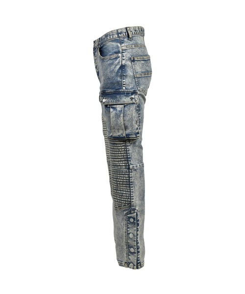 カーゴパンツ COATING SLIM BIKER CARGO PANTS メンズ レディースの画像