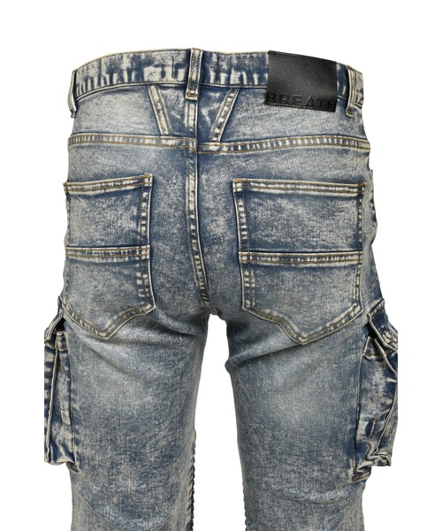カーゴパンツ COATING SLIM BIKER CARGO PANTS メンズ レディースの画像