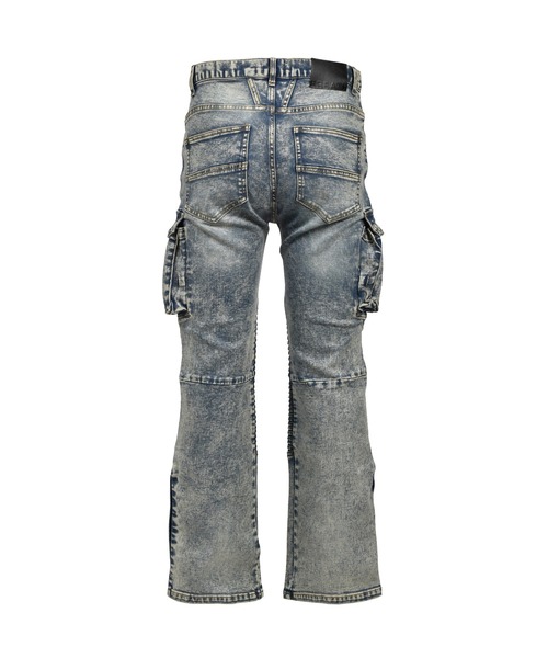カーゴパンツ COATING SLIM BIKER CARGO PANTS メンズ レディースの画像
