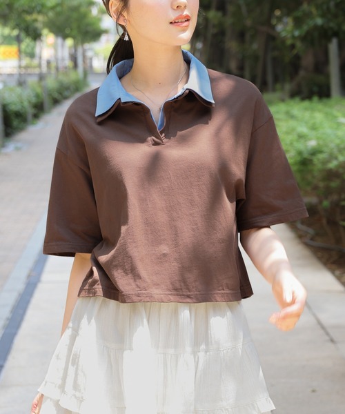 Honeys（ハニーズ） tシャツ 衿付トップス レディース : ZOZOTOWN