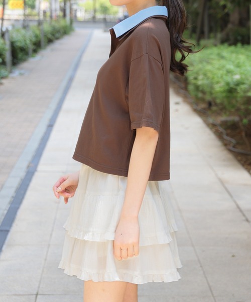 Honeys（ハニーズ） tシャツ 半袖 衿付トップス レディース : ZOZOTOWN