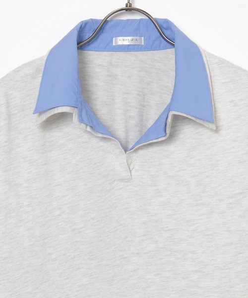 LEONARD 襟付きシャツ　カットソー　トップス　美品 Honeys（ハニーズ） tシャツ 衿付トップス レディース : ZOZOTOWN
