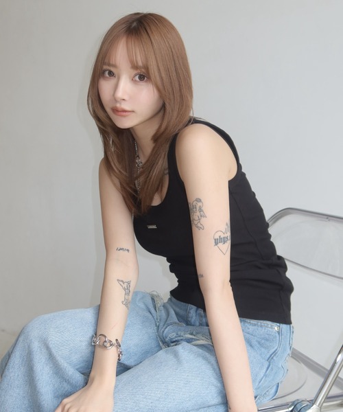 JOSE MOON（ジョゼムーン） タンクトップ ノースリーブ RIB TANK