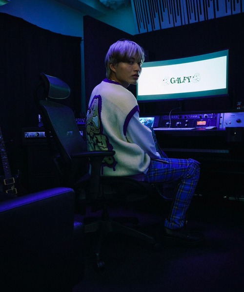 「GALFY」 ノースリーブニット X-LARGE ブラック メンズ_画像9